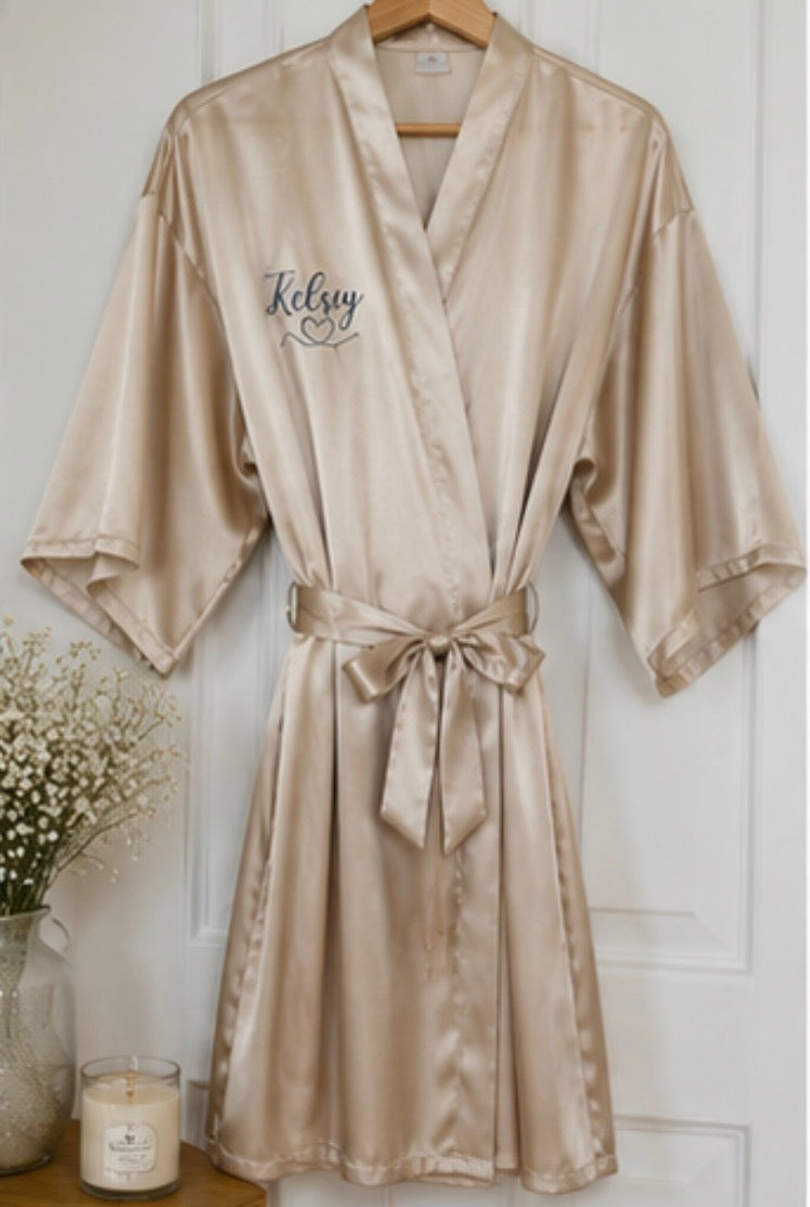 Luxury Personalised Satin Robe